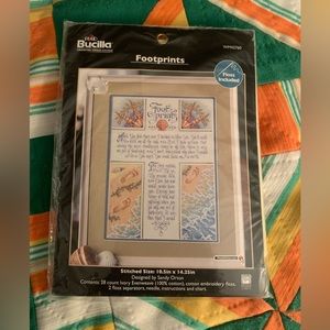 Bucilla #WM42760 “Footprints” Counted Cross Stitch Kit